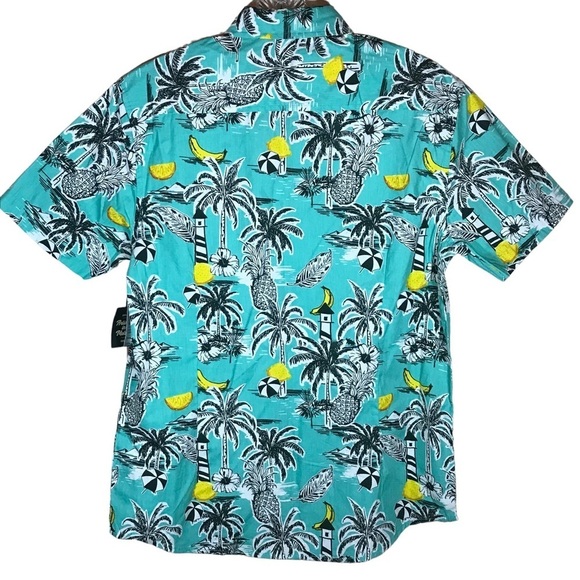 Artistry in motion Hawaiian printed island poplin shirt men’s size S slim fit - Picture 5 of 9